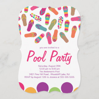 Es ist eine Sommer-Umdreh Flop Pool-Party Einladun Einladung