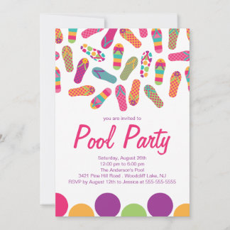 Es ist eine Sommer-Umdreh Flop Pool-Party Einladun Einladung