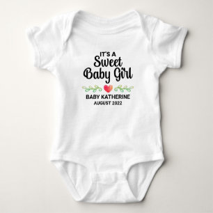 Es ist eine Sweet Baby Girl Gender Reveal Ankündig Strampler