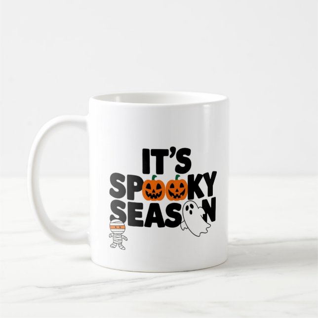 Es ist eine unheimliche Jahreszeit niedliches Desi Kaffeetasse (Links)