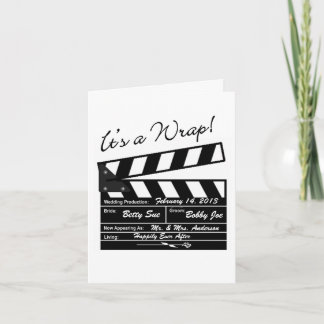 Es ist eine Verpackung - Film-Hochzeits-Foto Dankeskarte
