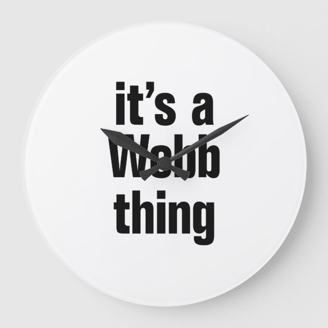 es ist eine webbasierte Sache Große Wanduhr (Vorderseite)