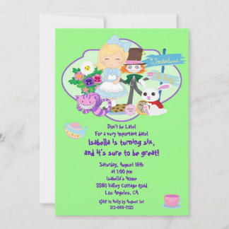 Es ist eine Wonderland Birthday Tea Party Einladun Einladung
