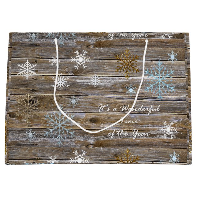 Es ist eine wunderbare Zeit des Jahres Schneeflock Große Geschenktüte (Vorderseite)