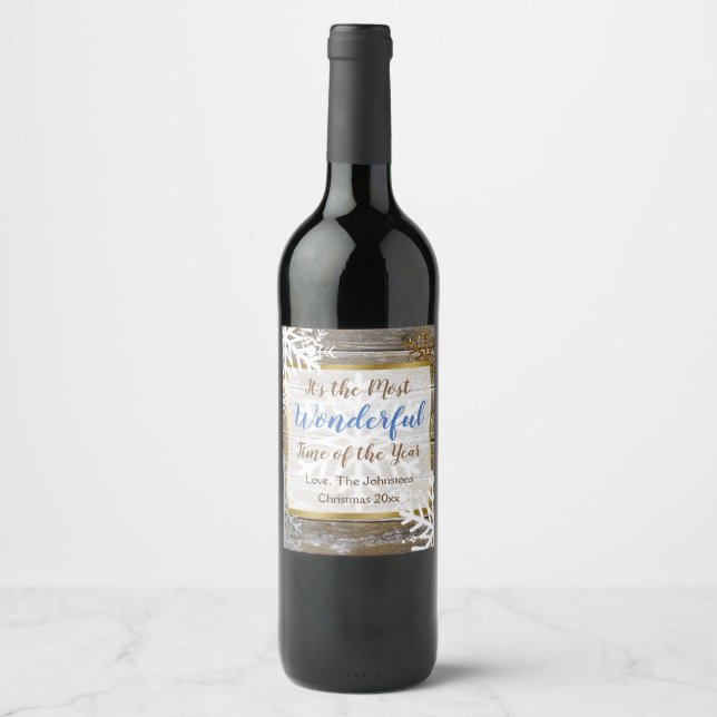 Es ist eine wunderbare Zeit des Jahres Wein Weinetikett (Vorderseite)