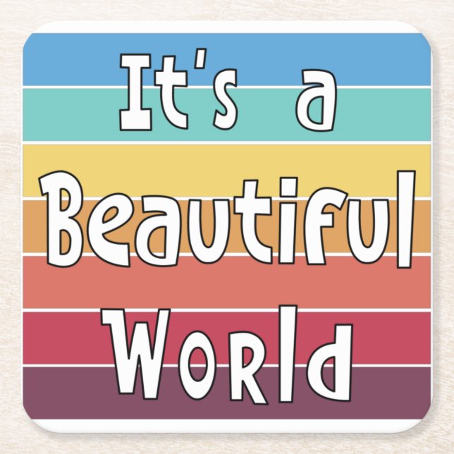Es ist eine wunderschöne Welt Rechteckiger Pappuntersetzer (Vorderseite)
