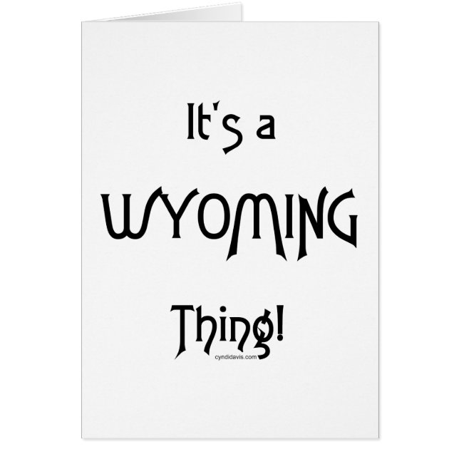 Es ist eine Wyoming-Sache! (Vorne)