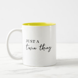 Es ist eine Zwillingsangelegenheit Moderne passend Zweifarbige Tasse