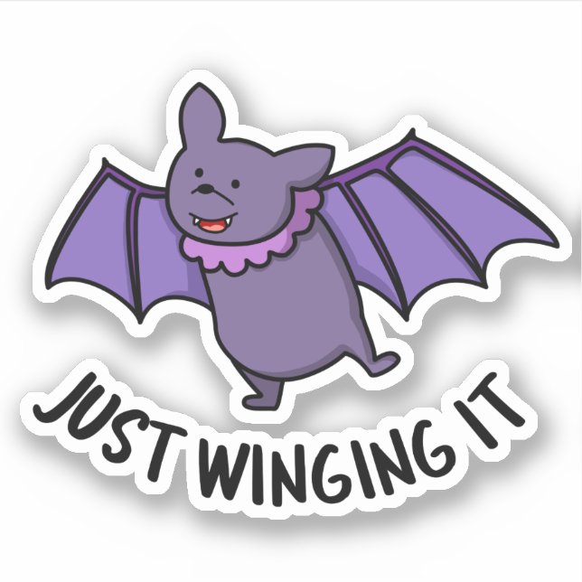 Es ist einfach ein lustiger Bat Pun Aufkleber (Vorderseite)