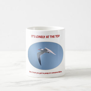 Es ist einsam an der Spitze, aber zumindest kann m Kaffeetasse