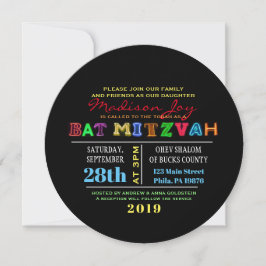 ES IST ELEKTRISCH! NEON GLOW Bar Mitzvah Einladung