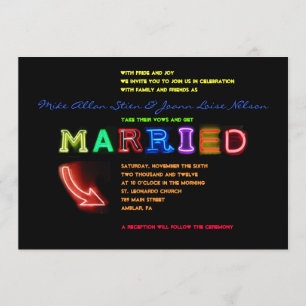 ES IST ELEKTRISCH! NEON SIGN Hochzeitseinladung Einladung