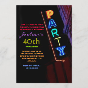 ES IST ELEKTRISCH! NEON SIGN Party Einladung Einl