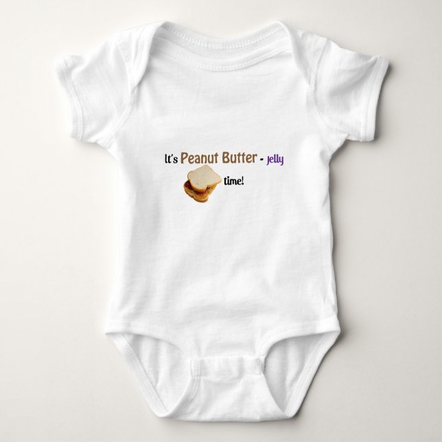 Es ist Erdnuss Butter-Gelee Zeit! Baby Strampler (Vorderseite)