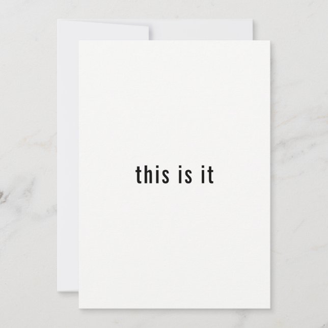 Es ist Ereignis Einfaches Abendessen mit Minimalis Einladung (Vorderseite)