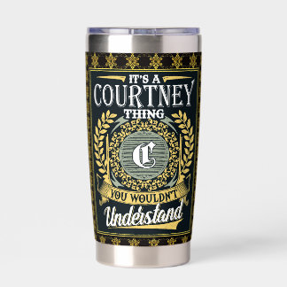 Es ist etwas Courtney, das man nicht verstehen kon Thermobecher
