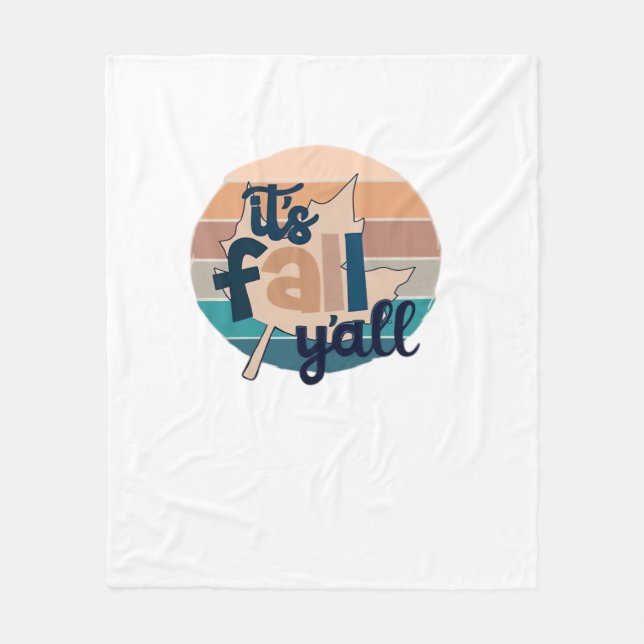 Es ist Fall Y’all Fall Lea Retro Classic Fleecedecke (Vorderseite)