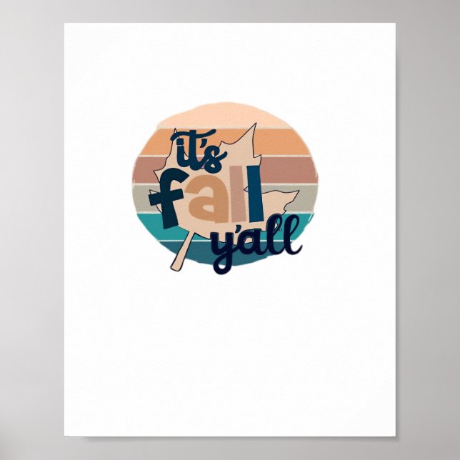 Es ist Fall Y’all Fall Lea Retro Classic Poster (Vorne)