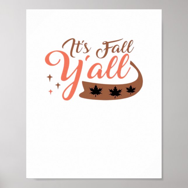 Es ist Fall Y’all, Fall Pumpkin Skelett Creepy Lea Poster (Vorne)