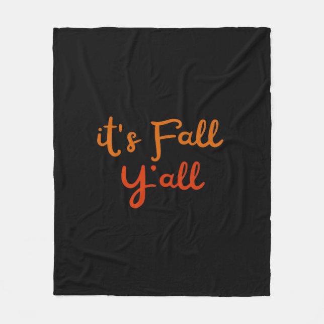 Es ist Fall Y’all Happy Fall Y’all Retro Style Fleecedecke (Vorderseite)