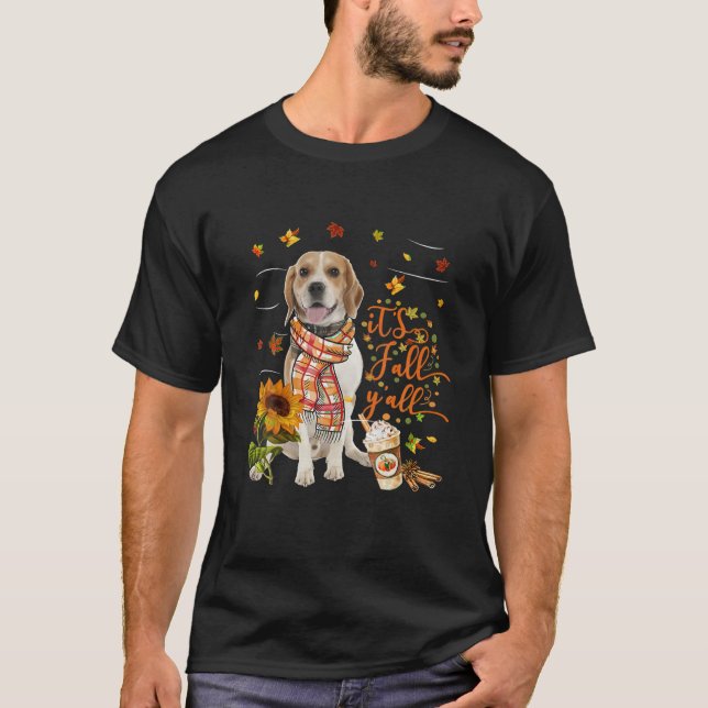 Es ist Fall Y All LEMON Hund Erntedank Halloween T-Shirt (Vorderseite)
