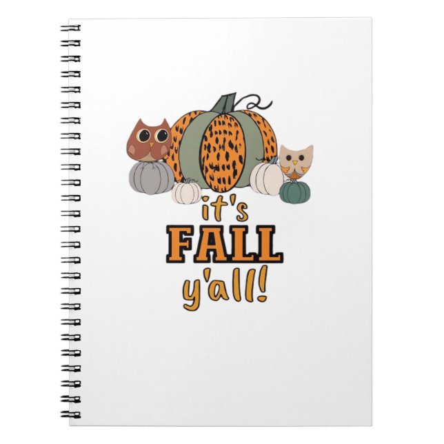 Es ist Fall Y’all, Leopard Pumpkins und Öfen Notizblock (Vorderseite)