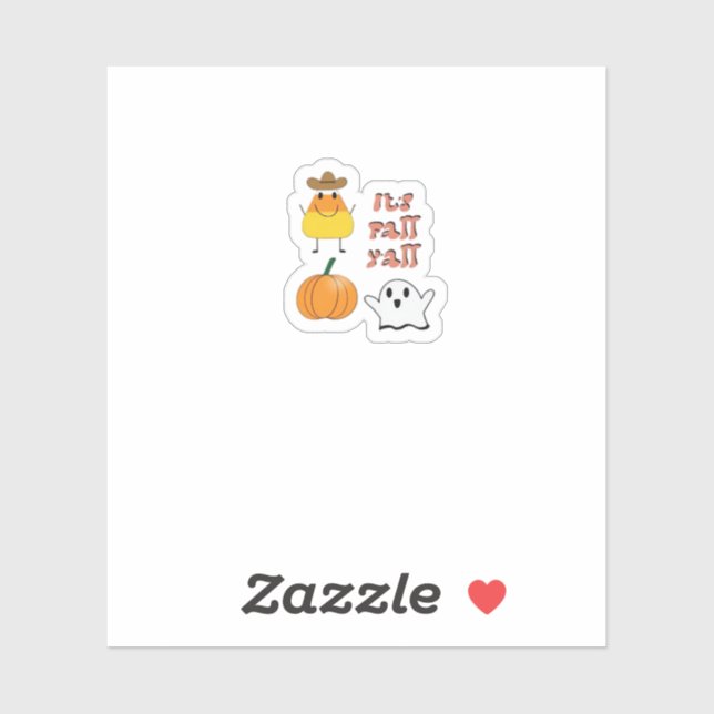 Es ist Fall Y’all Minimal Clean Aufkleber (Blatt)