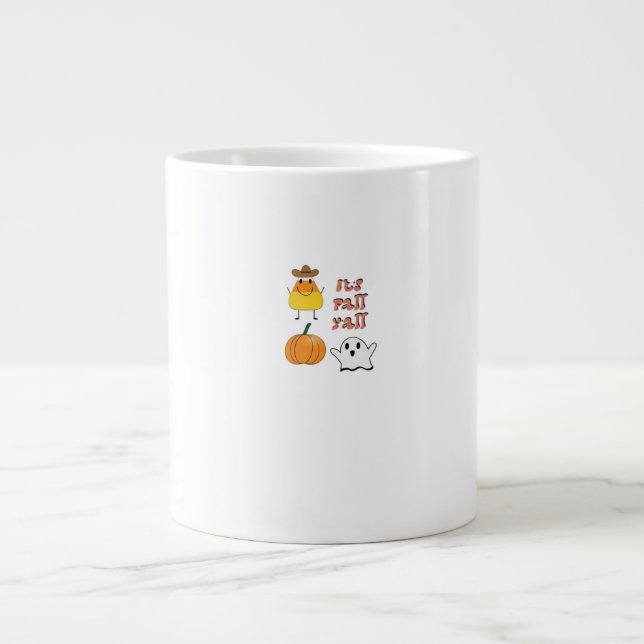 Es ist Fall Y’all Minimal Clean Jumbo-Tasse (Vorderseite)