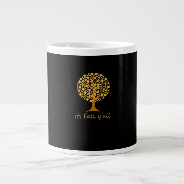 Es ist Fall Y’all Minimal Clean Jumbo-Tasse (Vorderseite)