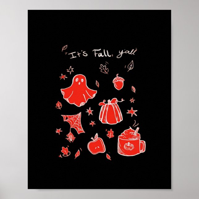 Es ist Fall Y’all Minimal Clean Poster (Vorne)