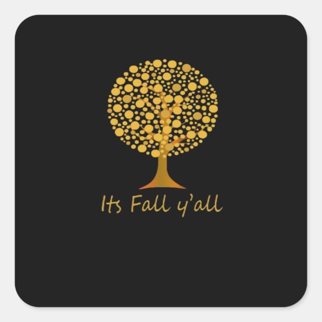 Es ist Fall Y’all Minimal Clean Quadratischer Aufkleber (Vorderseite)