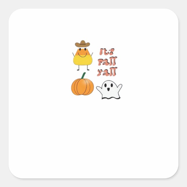 Es ist Fall Y’all Minimal Clean Quadratischer Aufkleber (Vorderseite)