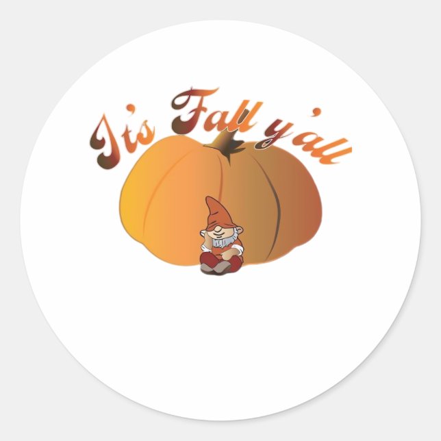 Es ist Fall Y’all Minimal Clean Runder Aufkleber (Vorderseite)