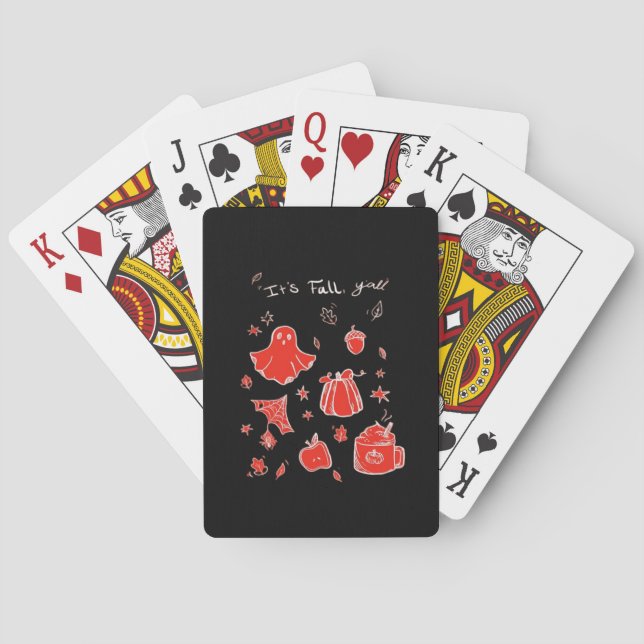 Es ist Fall Y’all Minimal Clean Spielkarten (Rückseite)