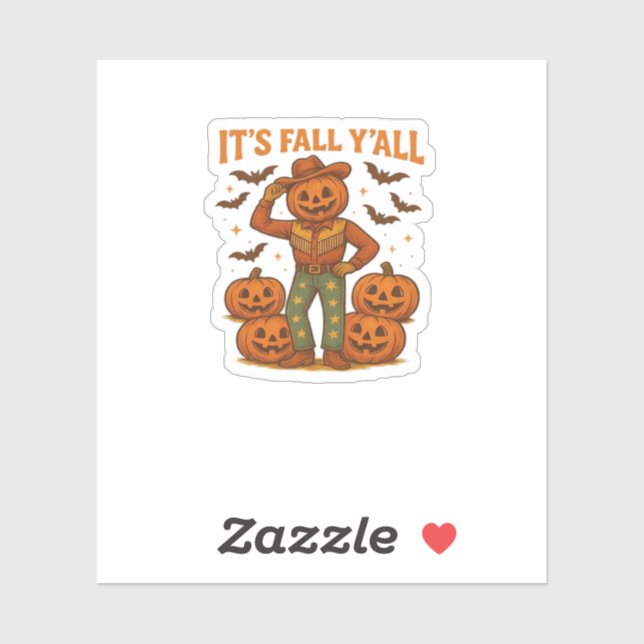 Es ist Fall Y’all Pumpkin Aufkleber (Blatt)