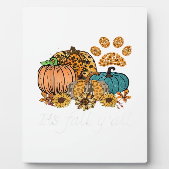 Es ist Fall Y’all Pumpkin Minimal Clean Fotoplatte (Vorderseite)