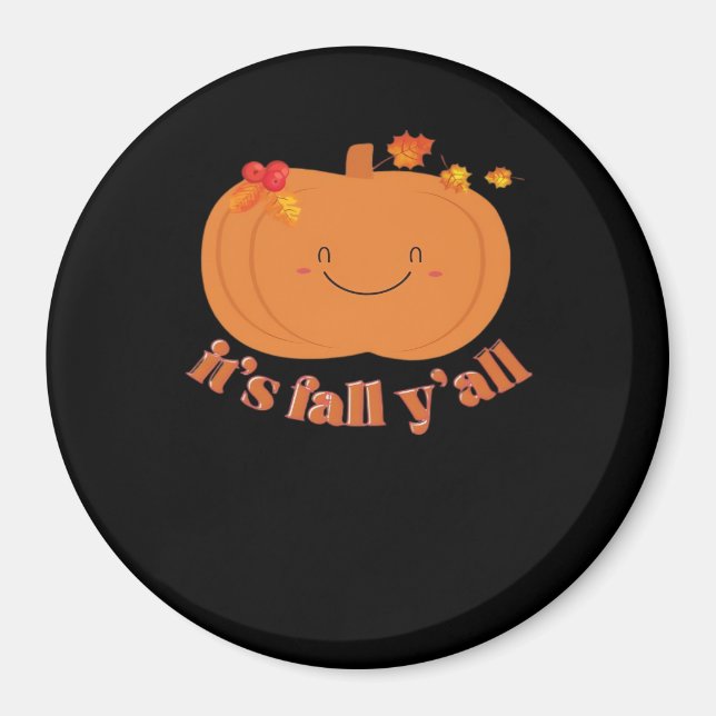 Es ist Fall Y’all Pumpkin Retro Classic Magnet (Vorne)