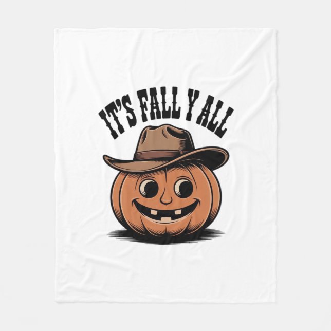 Es ist Fall Y’all Pumpkin Trendy Graphic Fleecedecke (Vorderseite)
