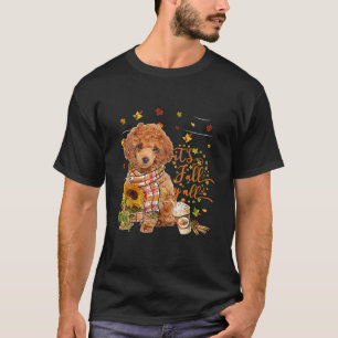 Es ist Fall Y All RED Toy Poodle Dog Erntedank T-Shirt