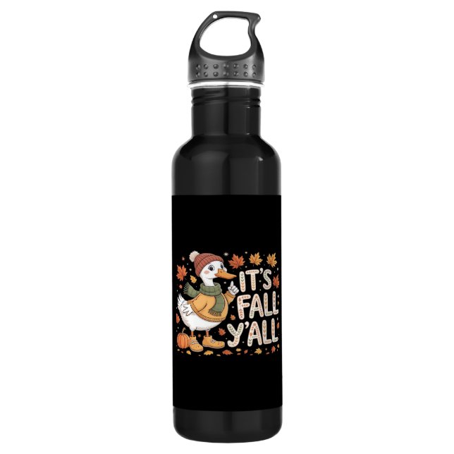 Es ist Fall Y’all Retro Classic Edelstahlflasche (Vorderseite)