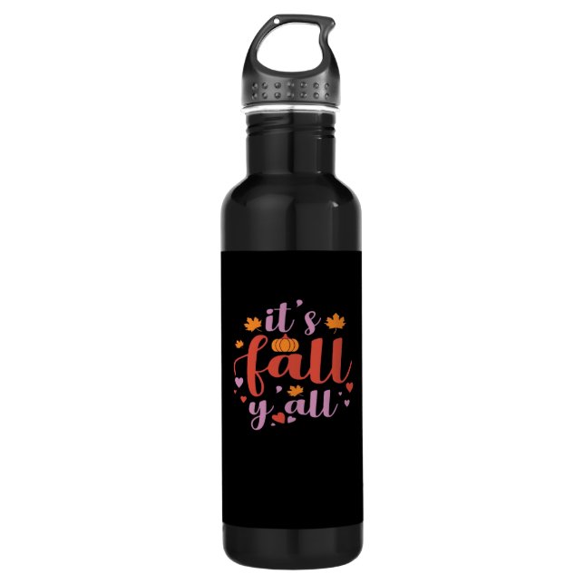 Es ist Fall Y’all Retro Classic Edelstahlflasche (Vorderseite)