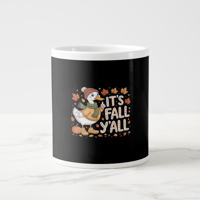 Es ist Fall Y’all Retro Classic Jumbo-Tasse (Vorderseite)