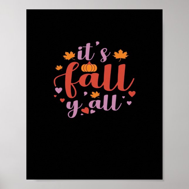 Es ist Fall Y’all Retro Classic Poster (Vorne)
