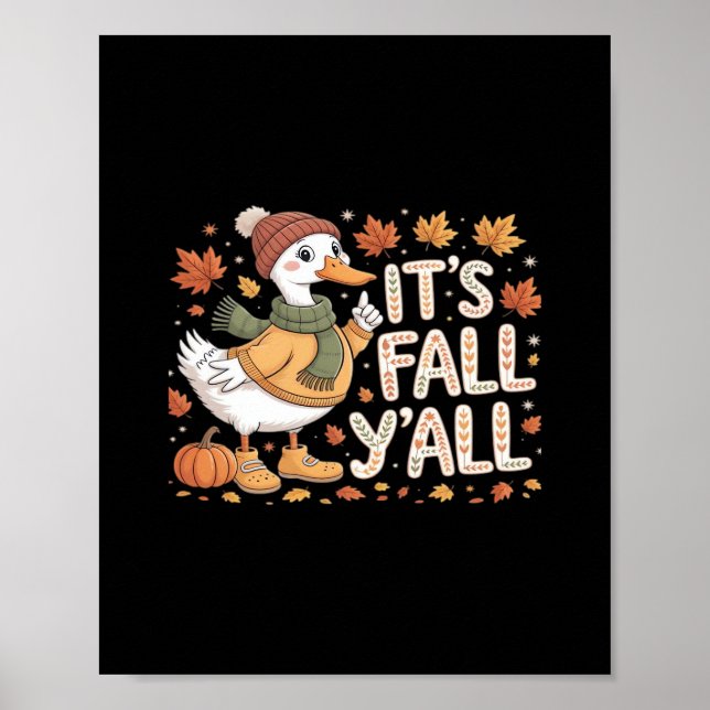 Es ist Fall Y’all Retro Classic Poster (Vorne)