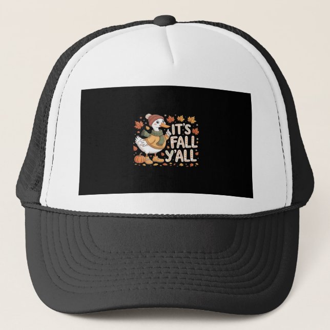 Es ist Fall Y’all Retro Classic Truckerkappe (Vorderseite)