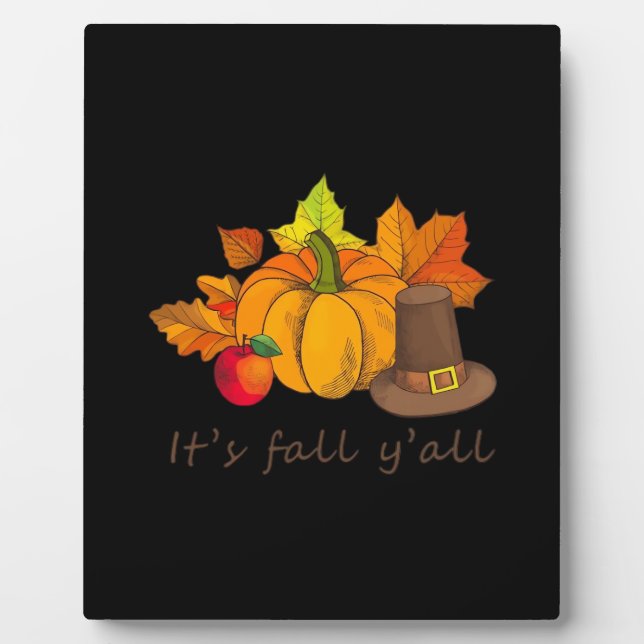Es ist Fall Y’all Retro Style Fotoplatte (Vorderseite)
