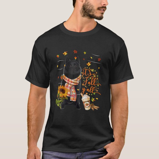 Es ist Fall Y All Schipperke Dog Erntedank T-Shirt (Vorderseite)