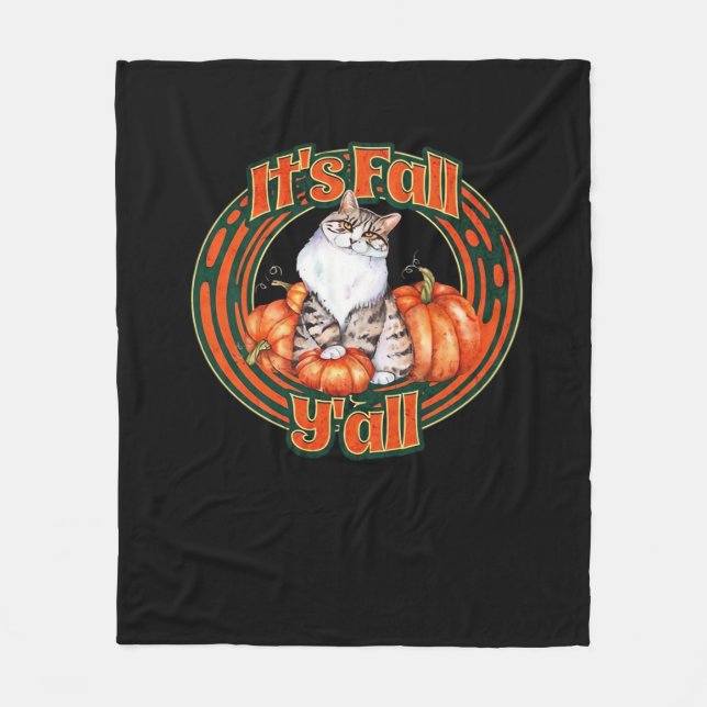 Es ist Fall Y’all und Pumpkins Fleecedecke (Vorderseite)