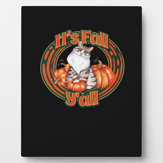 Es ist Fall Y’all und Pumpkins Fotoplatte (Vorderseite)