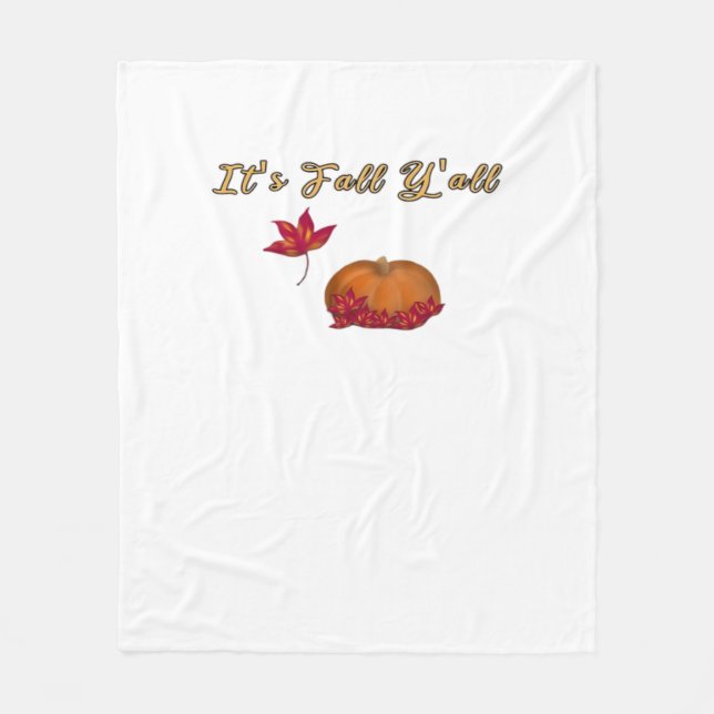 Es ist Fall Y’all Unique Graphic Fleecedecke (Vorderseite)